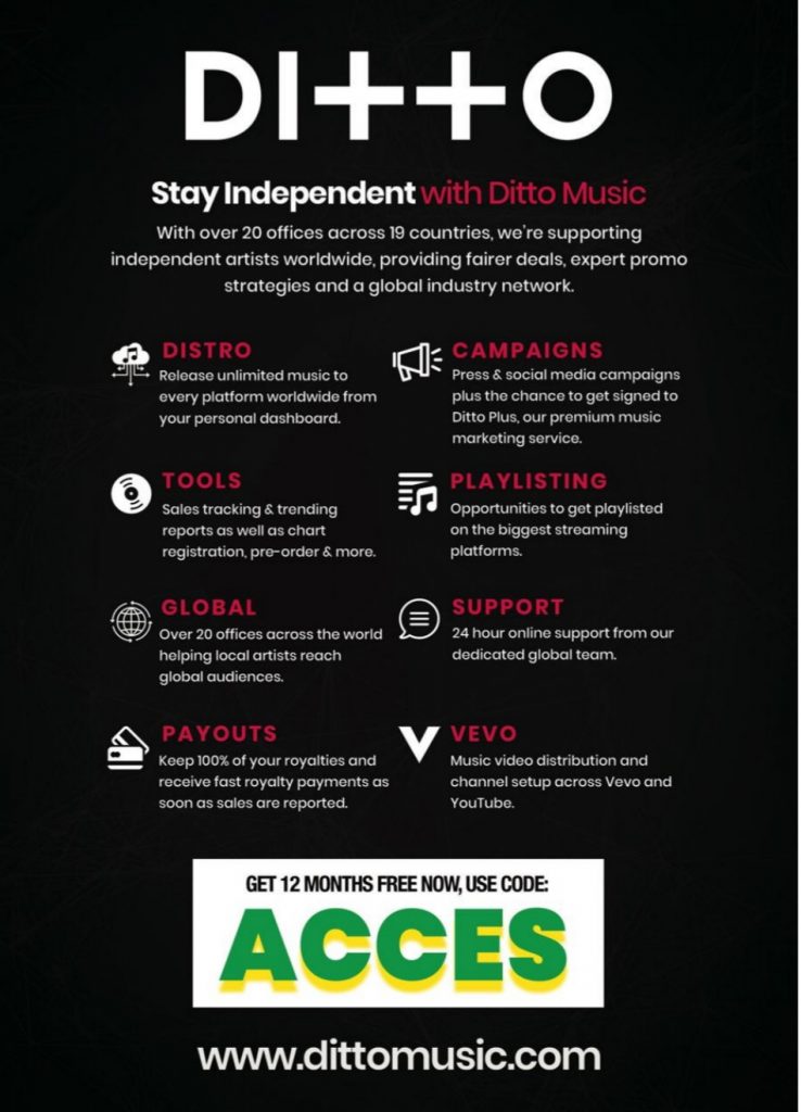 Ditto Music Announces Free 3-Month Trial For African Musicians