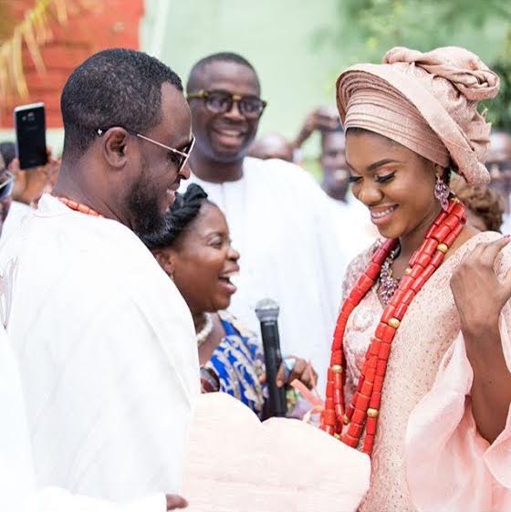 Becca and Husband, Tobi during their Traditional Marriage Ceremony