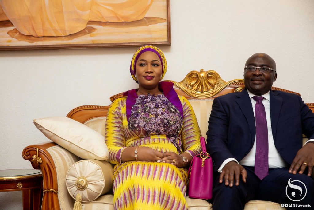 VP Bawumia with his wife, Samira Bawumia at the 2020 State of the Nation Address in Ghana's Parliament on Jan.19.  Photo Credit : Twins Dont Beg