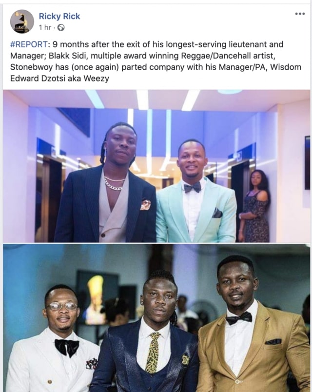 Stonebwoy parts ways with New Manager